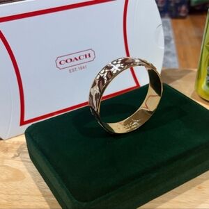 Coach Gold and Brown Women's Bangle Bracelet Like New